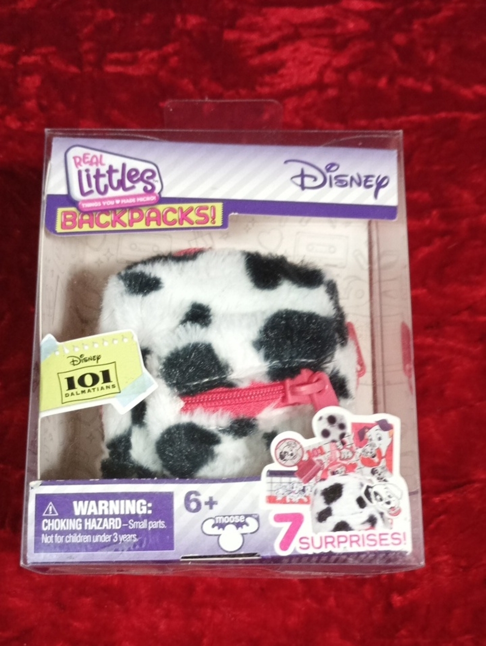 Disney Real Littles Kids Plush Dalmatian Mini Backpack - White & Black